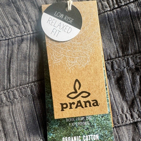 NWT Prana Gray Wide Leg Striped Women's Steph Pants With Pockets & Drawstring - Picture 4 of 13